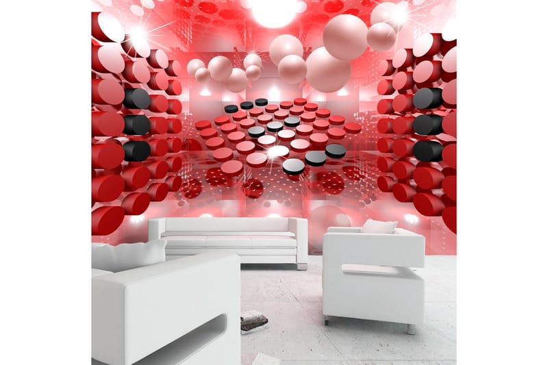 Fototapet Playing In Red And Black 250x175 - Artgeist sp. z o. o. - Boligtilbehør - Vægdekoration - Tapeter - Fototapeter