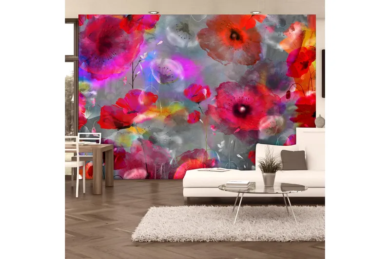 Fototapet Painted Poppies 350x245, Artgeist sp. z o. o.