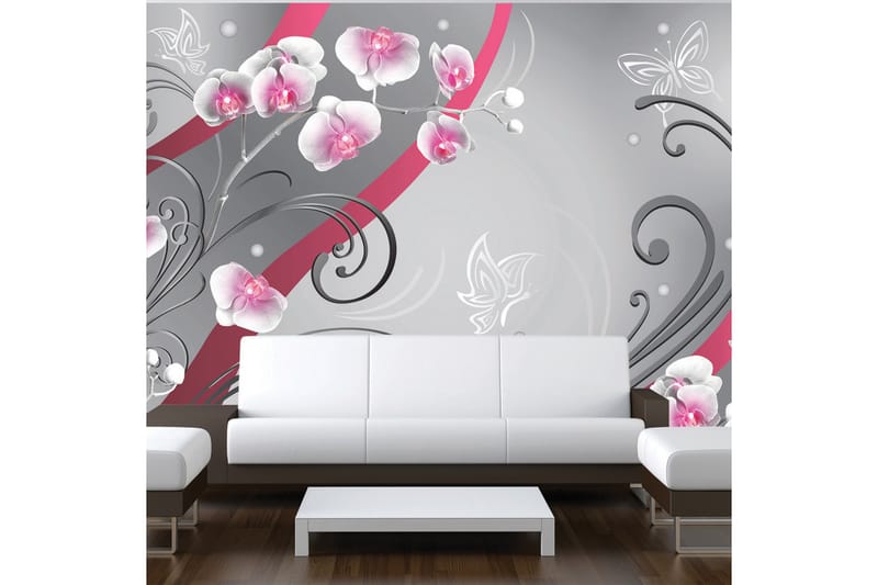 Fototapet Pink Orchids Variation 250x175 - Artgeist sp. z o. o. - Boligtilbehør - Vægdekoration - Tapeter - Fototapeter