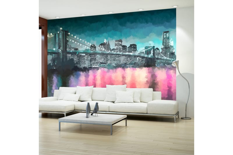 Fototapet Painted New York 200x140 - Artgeist sp. z o. o. - Boligtilbehør - Vægdekoration - Tapeter - Fototapeter