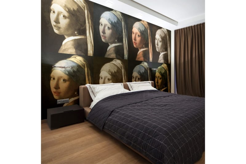 Fototapet Pige Med Perleøreringe Pop Art 450x270, Artgeist sp. z o. o.