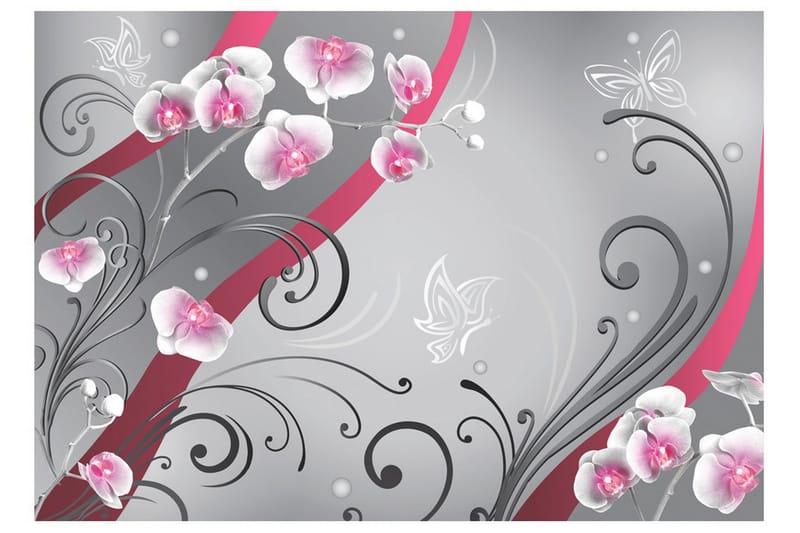 Fototapet Pink Orchids Variation 250x175 - Artgeist sp. z o. o. - Boligtilbehør - Vægdekoration - Tapeter - Fototapeter
