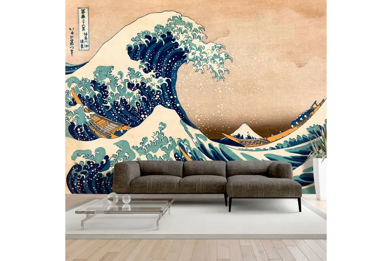 Vægmaleri Hokusai The Great Wave Off Kanagawa 150x105 - Artgeist sp. z o. o. - Boligtilbehør - Vægdekoration - Tapeter - Fototapeter