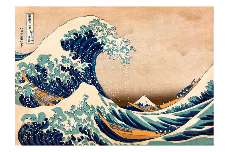 Vægmaleri Hokusai The Great Wave Off Kanagawa 200x140 - Artgeist sp. z o. o. - Fototapeter