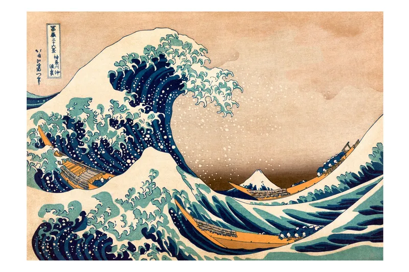 Vægmaleri Hokusai The Great Wave Off Kanagawa 300x210, Artgeist sp. z o. o.