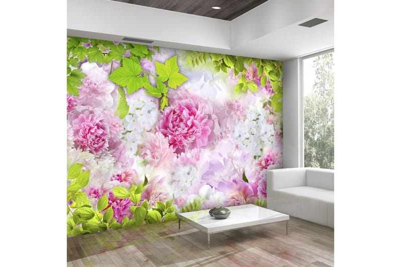 Vægmaleri Peonies 200x140 - Artgeist sp. z o. o. - Boligtilbehør - Vægdekoration - Tapeter - Fototapeter