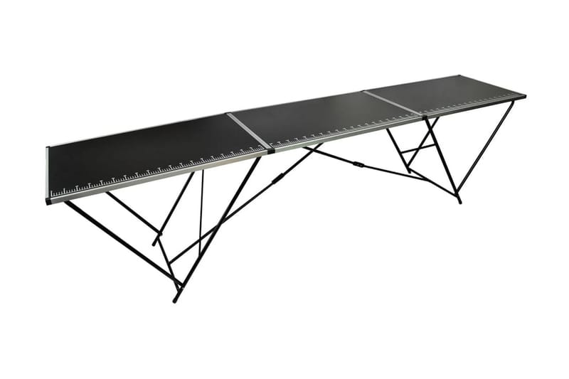 klapbord til tapetsering MDF og aluminium 300x60x78 cm - Sort - Boligtilbehør - Vægdekoration - Tapeter - Tilbehør til tapet - Tapetbord