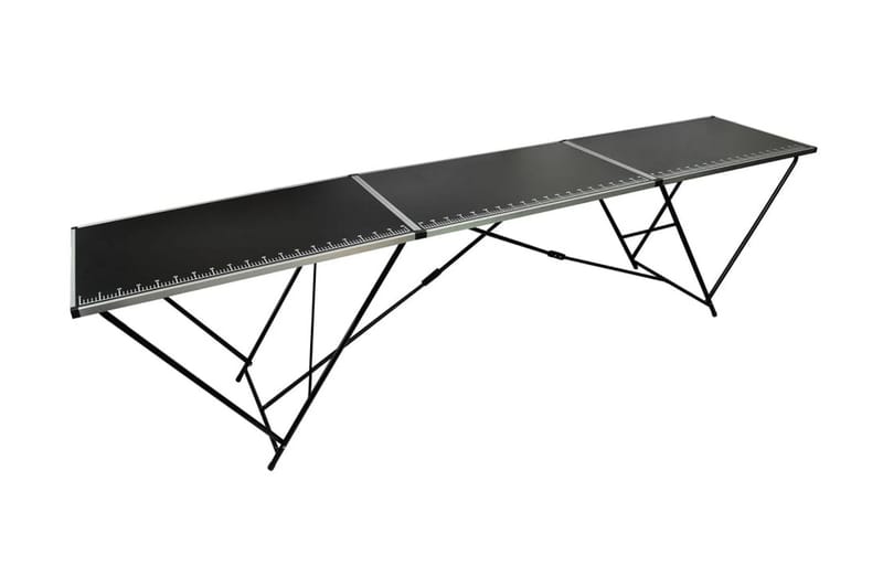 klapbord til tapetsering MDF og aluminium 300x60x78 cm - Sort - Tapetbord