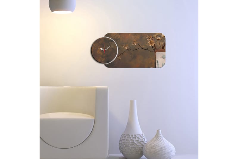 2-Dele - Flerfarvet - Boligtilbehør - Vægdekoration - Vægure & Ure