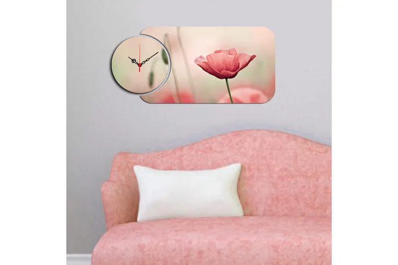 2-Dele - Flerfarvet - Boligtilbehør - Vægdekoration - Vægure & Ure