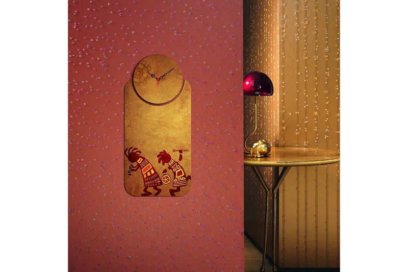 2-Dele - Flerfarvet - Boligtilbehør - Vægdekoration - Vægure & Ure