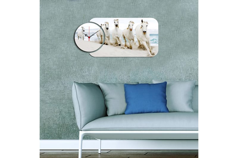 2-Dele - Flerfarvet - Boligtilbehør - Vægdekoration - Vægure & Ure