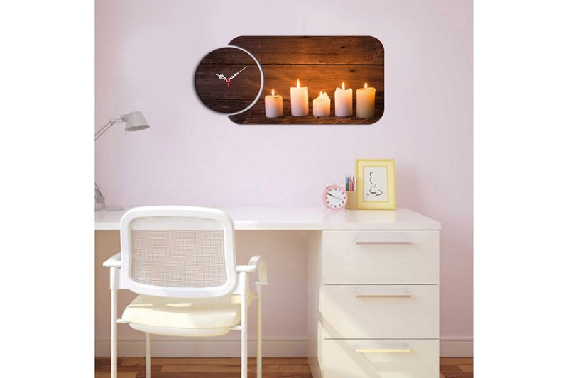 2-Dele - Flerfarvet - Boligtilbehør - Vægdekoration - Vægure & Ure