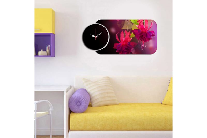 2-Dele - Flerfarvet - Boligtilbehør - Vægdekoration - Vægure & Ure