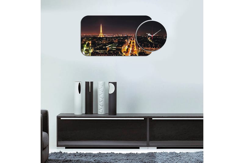 2-Dele - Flerfarvet - Boligtilbehør - Vægdekoration - Vægure & Ure