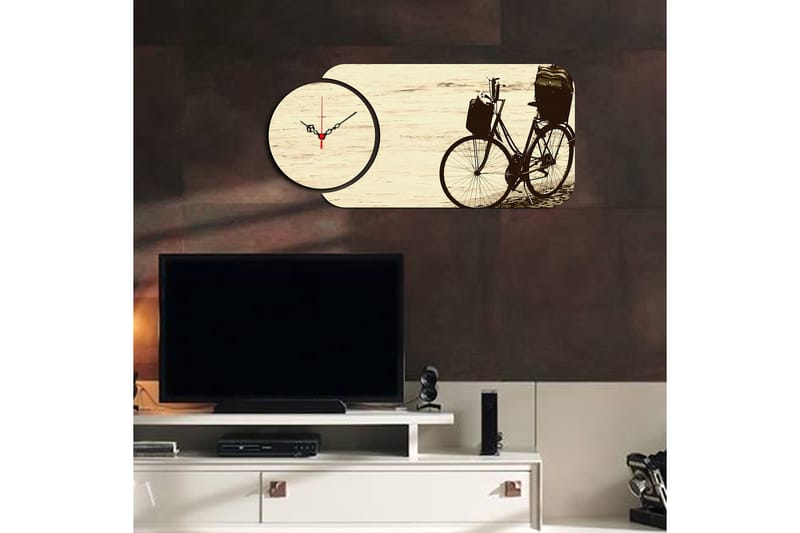 2-Dele - Flerfarvet - Boligtilbehør - Vægdekoration - Vægure & Ure