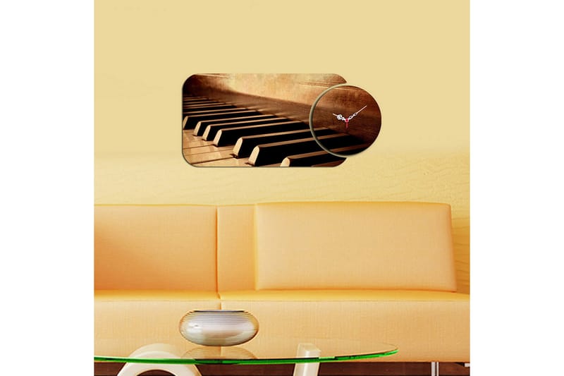 2-Dele - Flerfarvet - Boligtilbehør - Vægdekoration - Vægure & Ure