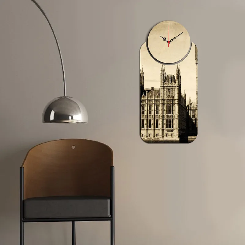 2-Dele - Flerfarvet - Boligtilbehør - Vægdekoration - Vægure & Ure