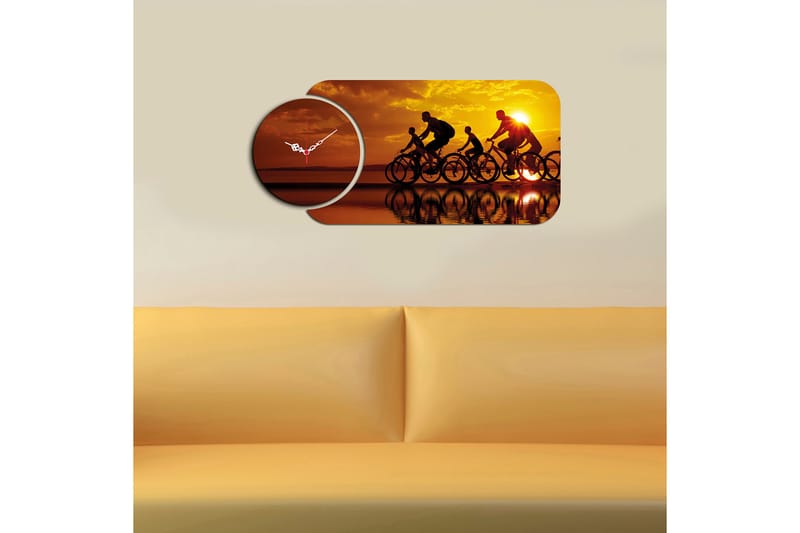 2-Dele - Flerfarvet - Boligtilbehør - Vægdekoration - Vægure & Ure