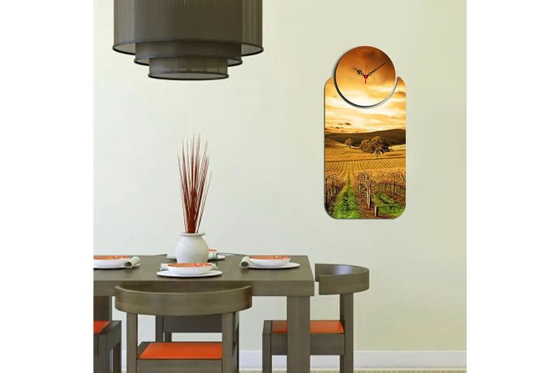 2-Dele - Flerfarvet - Boligtilbehør - Vægdekoration - Vægure & Ure