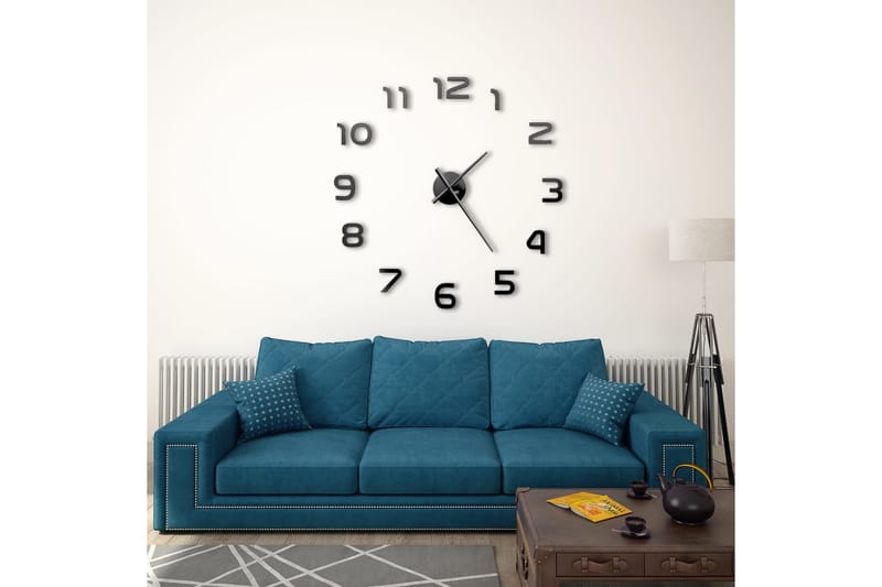 3D-Vægur Moderne Design 100 Cm Xxl Sort - Sort - Boligtilbehør - Vægdekoration - Vægure & Ure