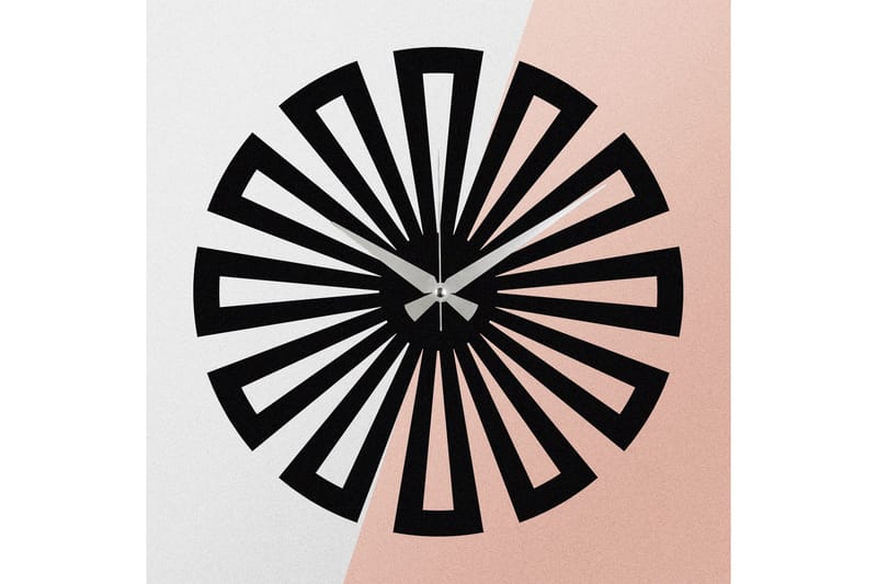 Achterdis Vægur Firkantede Mønster - Sort - Boligtilbehør - Vægdekoration - Vægure & Ure