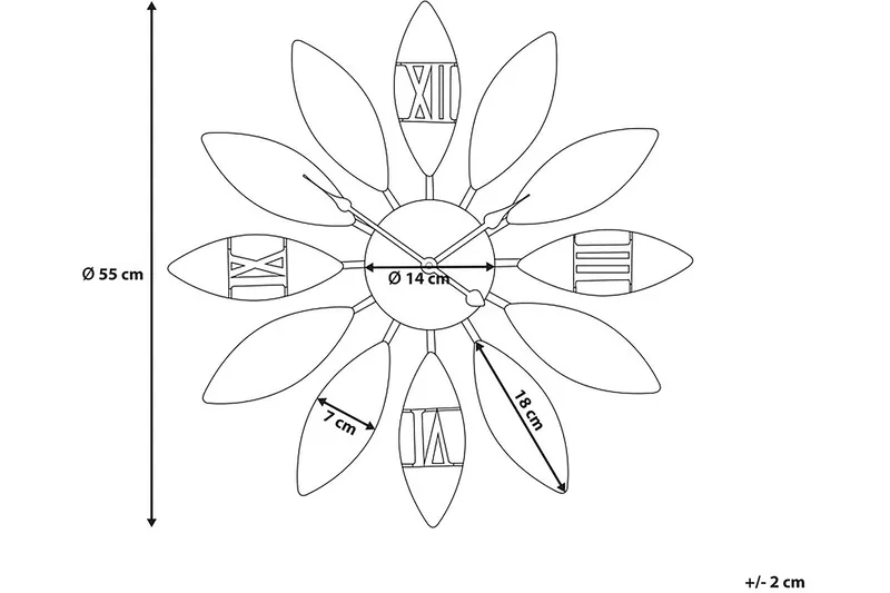 Beinwil Vægur 55 cm - Brun - Boligtilbehør - Vægdekoration - Vægure & Ure