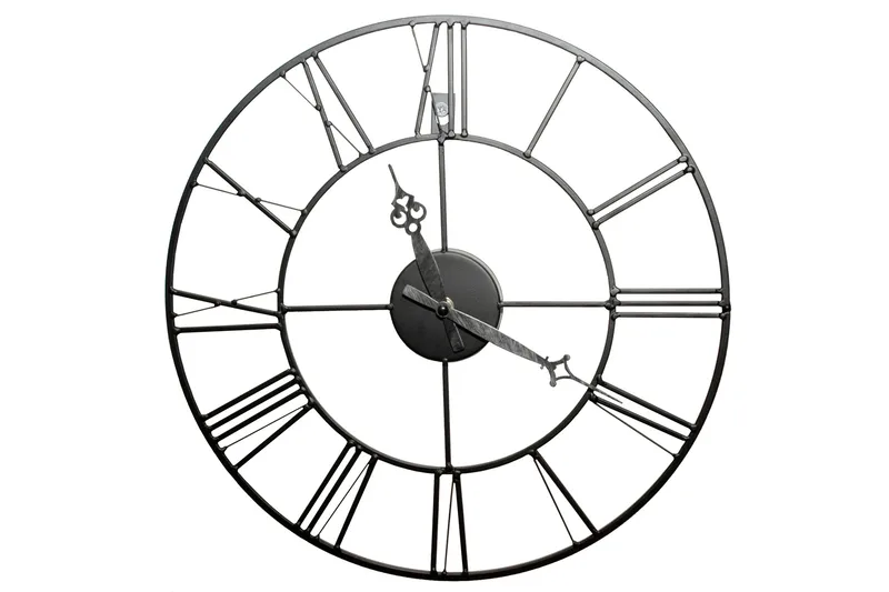 Black Metal Ur - 40x40cm - Boligtilbehør - Vægdekoration - Vægure & Ure