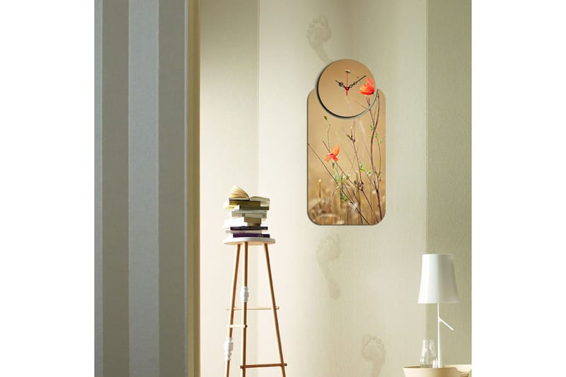 Decorative MDF Clock (2 Pieces) 68x32 - Boligtilbehør - Vægdekoration - Vægure & Ure