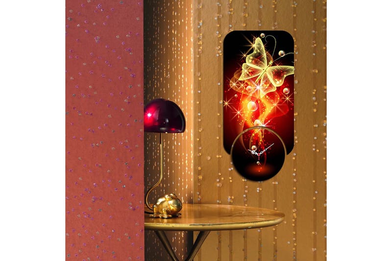 Decorative MDF Clock (2 Pieces) 68x32 - Boligtilbehør - Vægdekoration - Vægure & Ure