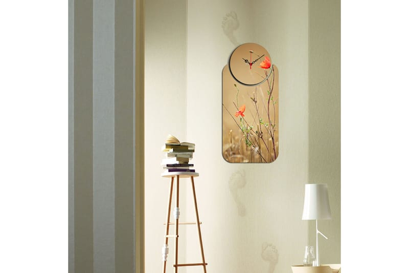 Decorative MDF Clock (2 Pieces) 68x32 - Vægure & Ure