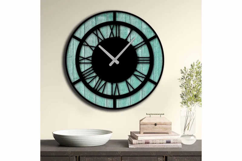 Decorative MDF Clock 50x - Boligtilbehør - Vægdekoration - Vægure & Ure
