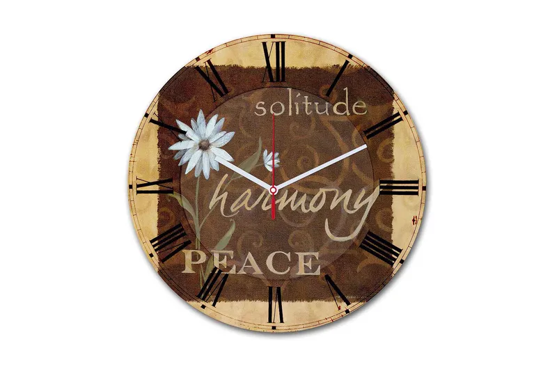 Dekorativ MDF Vægur 30 cm, Flerfarvet