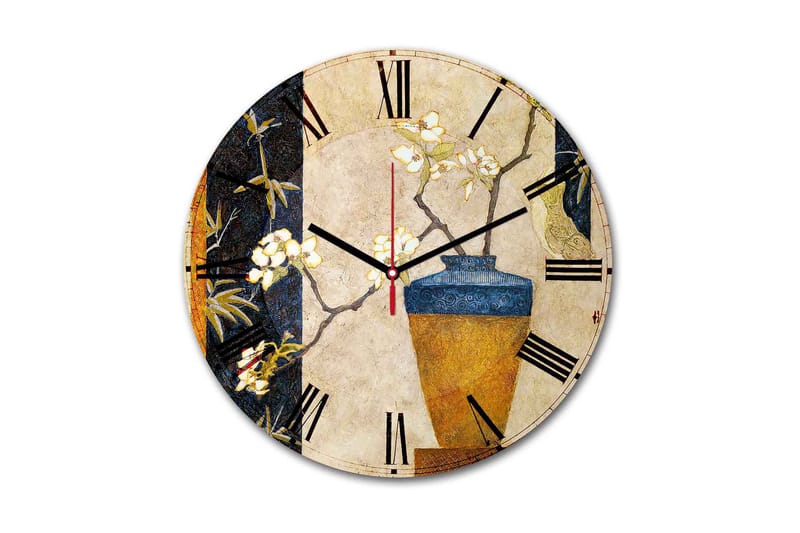 Dekorativ MDF Vægur 30 cm, Flerfarvet