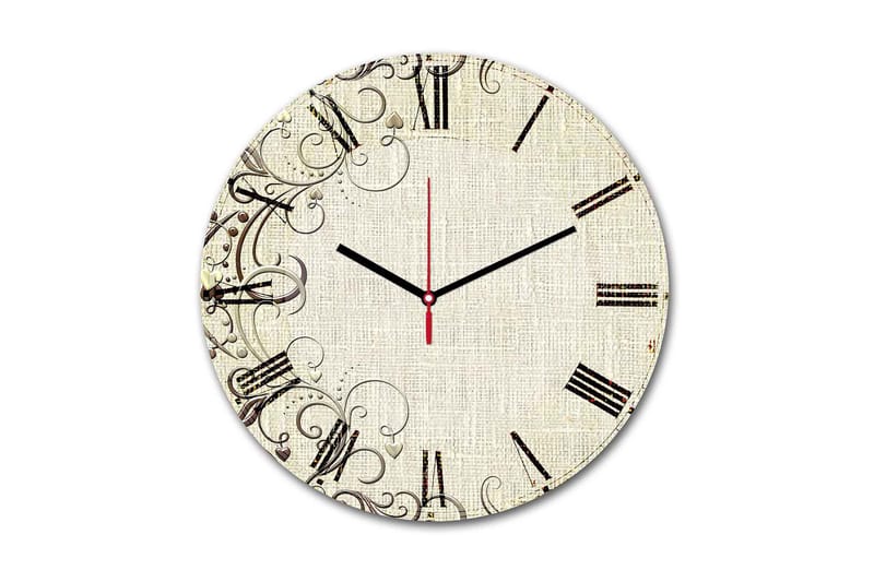 Dekorativ MDF Vægur 30 cm, Flerfarvet