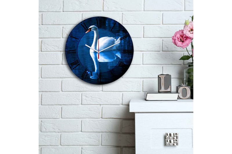 Dekorativ MDF Vægur 30 cm - Flerfarvet - Boligtilbehør - Vægdekoration - Vægure & Ure