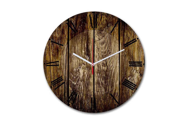 Dekorativ MDF Vægur 30 cm, Flerfarvet