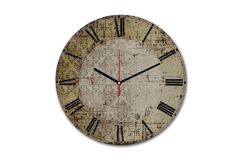 Dekorativ MDF Vægur 30 cm, Flerfarvet