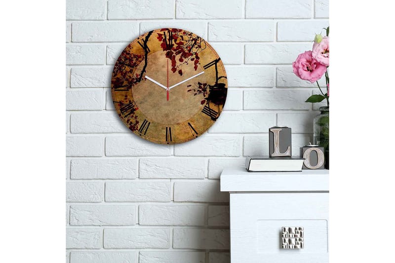 Dekorativ MDF Vægur 30 cm - Flerfarvet - Boligtilbehør - Vægdekoration - Vægure & Ure