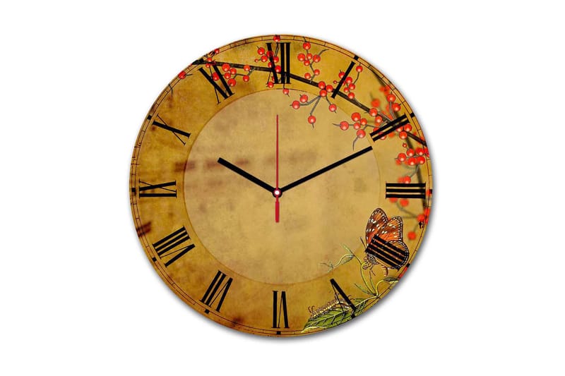 Dekorativ MDF Vægur 30 cm, Flerfarvet