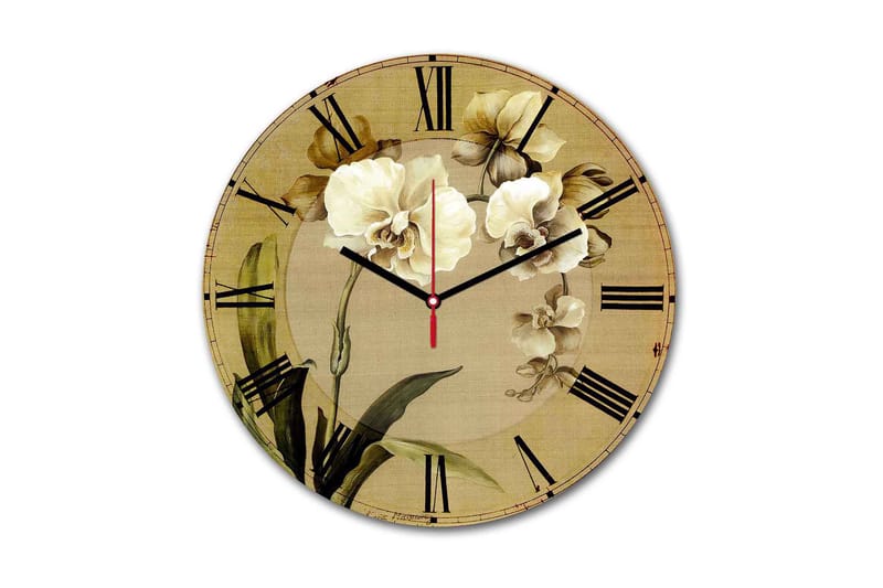 Dekorativ MDF Vægur 30 cm, Flerfarvet