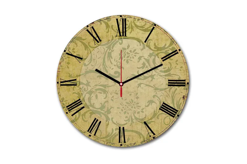 Dekorativ MDF Vægur 30 cm, Flerfarvet