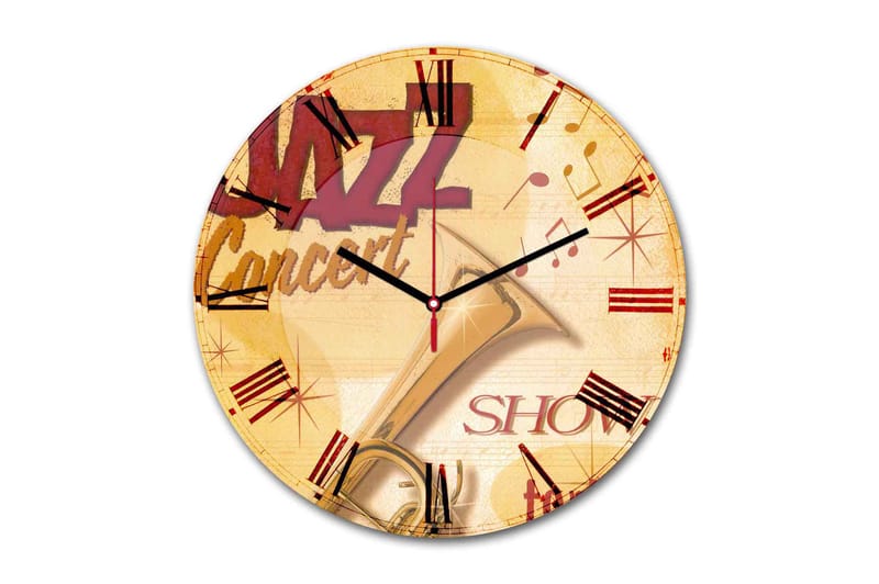 Dekorativ MDF Vægur 30 cm, Flerfarvet