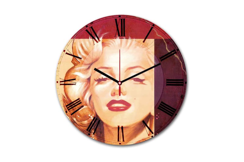 Dekorativ MDF Vægur 30 cm, Flerfarvet