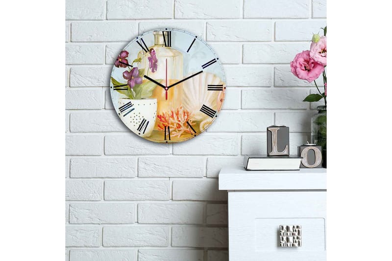 Dekorativ MDF Vægur 30 cm - Flerfarvet - Boligtilbehør - Vægdekoration - Vægure & Ure