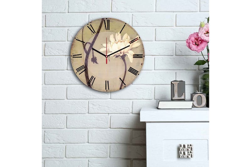 Dekorativ MDF Vægur 30 cm - Flerfarvet - Boligtilbehør - Vægdekoration - Vægure & Ure