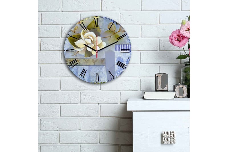 Dekorativ MDF Vægur 30 cm - Flerfarvet - Boligtilbehør - Vægdekoration - Vægure & Ure