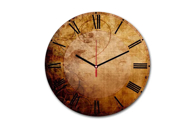 Dekorativ MDF Vægur 30 cm, Flerfarvet