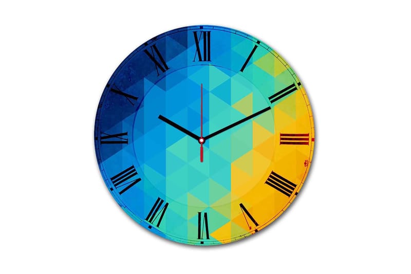 Dekorativ MDF Vægur 30 cm, Flerfarvet