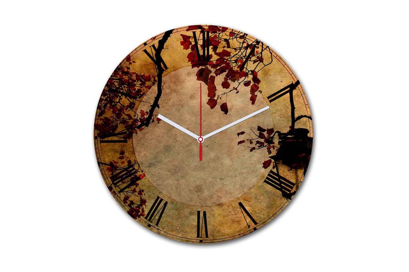 Dekorativ MDF Vægur 30 cm, Flerfarvet